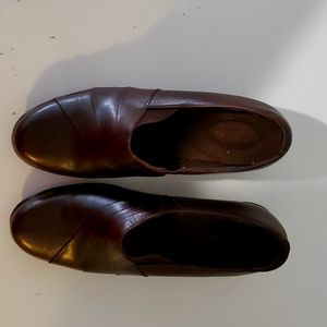 Clark's low heel dress shoes.